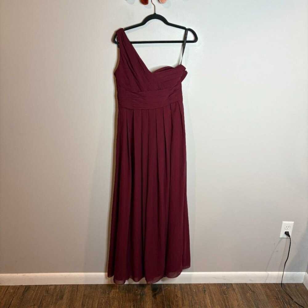 Bill Levkoff wine red one shoulder bridesmaid for… - image 4