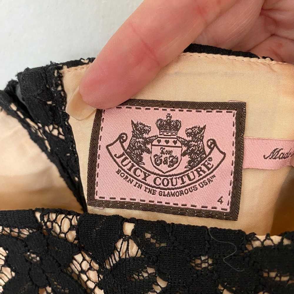 Juicy Couture Black Lace Tan Satin Lined Spaghett… - image 7