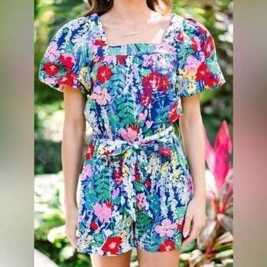 Floral Print Romper Medium EUC