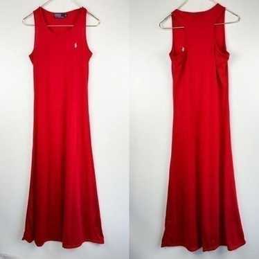 Vintage Y2K Lauren Ralph Lauren Red Dress Sz Medi… - image 1