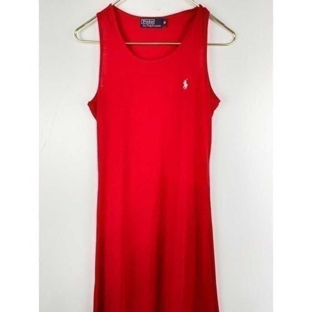 Vintage Y2K Lauren Ralph Lauren Red Dress Sz Medi… - image 2