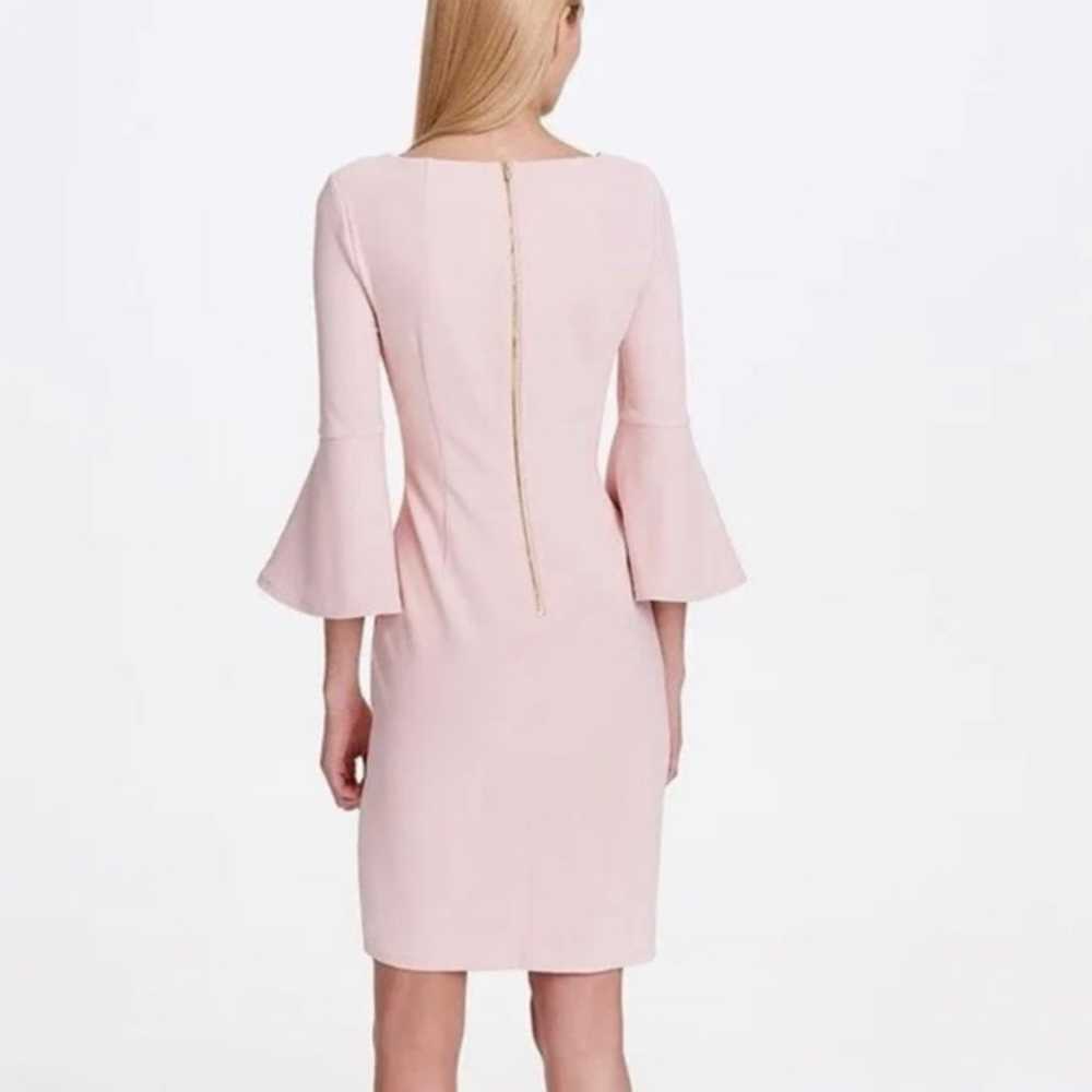 Calvin Klein Blush Pink Bell Sleeve Stretch Crepe… - image 3