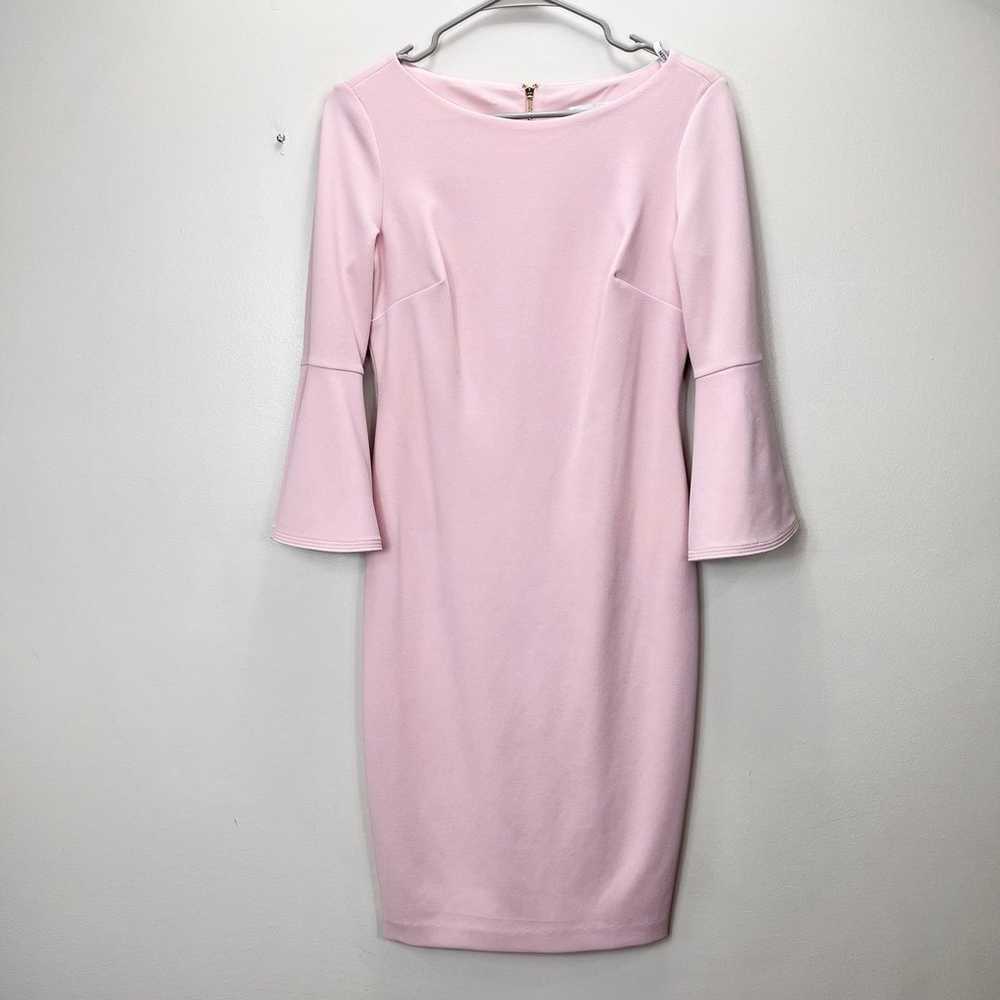 Calvin Klein Blush Pink Bell Sleeve Stretch Crepe… - image 4