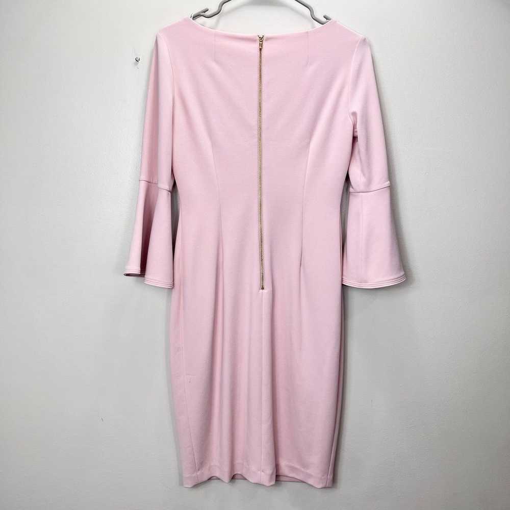 Calvin Klein Blush Pink Bell Sleeve Stretch Crepe… - image 5