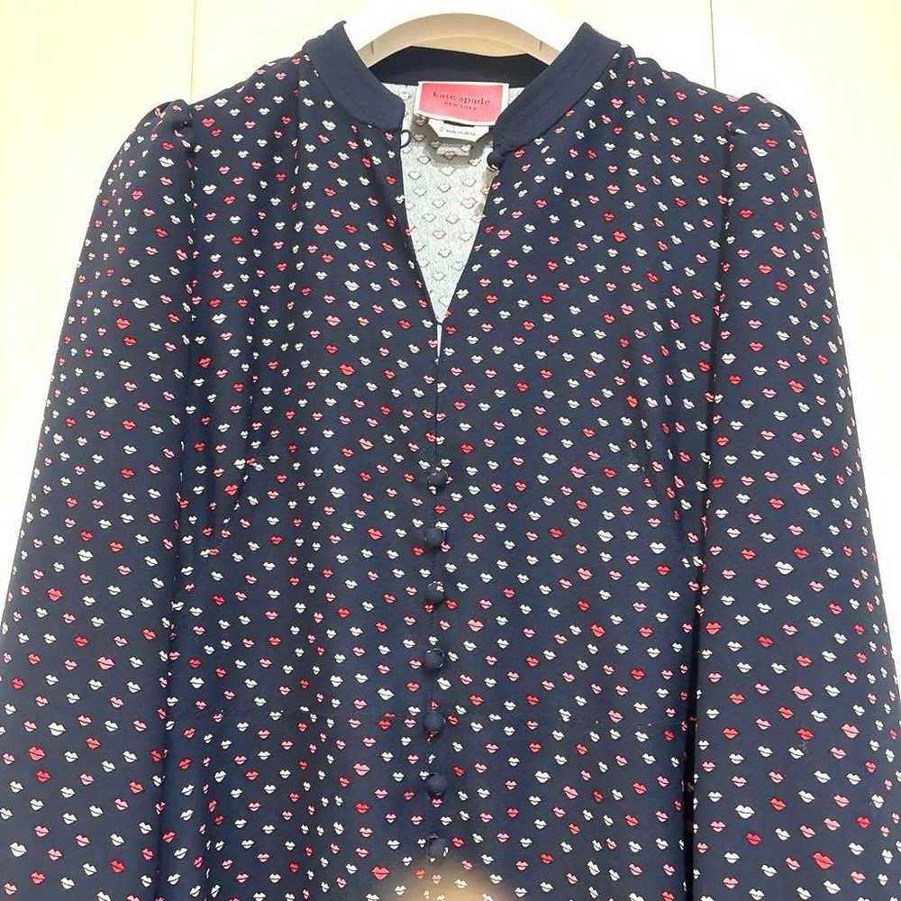 【Great Sale】Kate Spade Navy Dot Pattern Dress - image 3