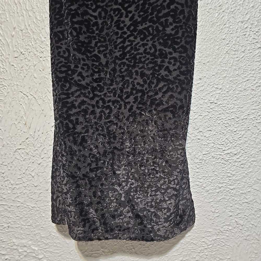 Vintage Dress Womens Size M Velvet Cheetah Maxi S… - image 2