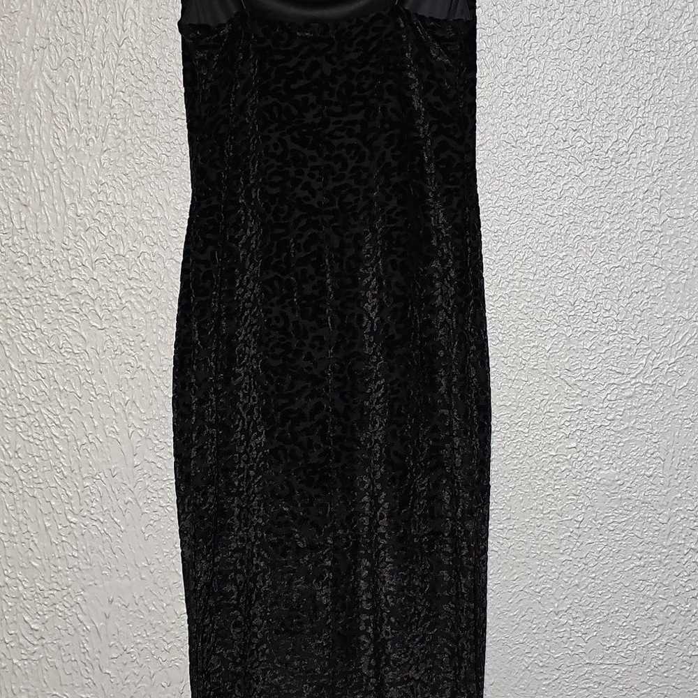 Vintage Dress Womens Size M Velvet Cheetah Maxi S… - image 6