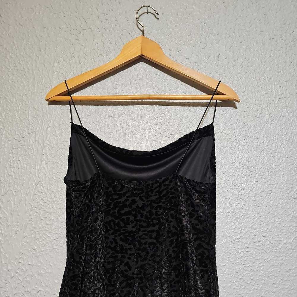 Vintage Dress Womens Size M Velvet Cheetah Maxi S… - image 7