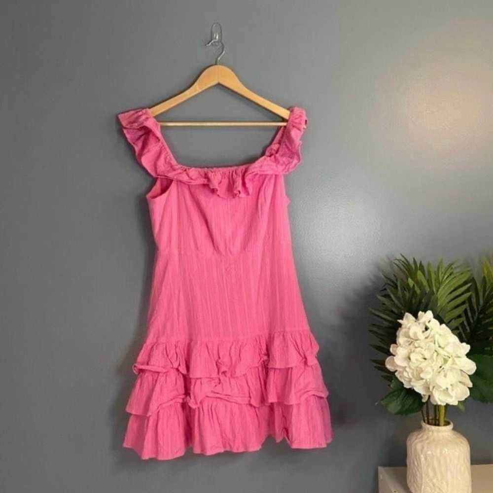 Pinch Barbie Bubblegum Pink Ruffle Mini Dress SZ … - image 1