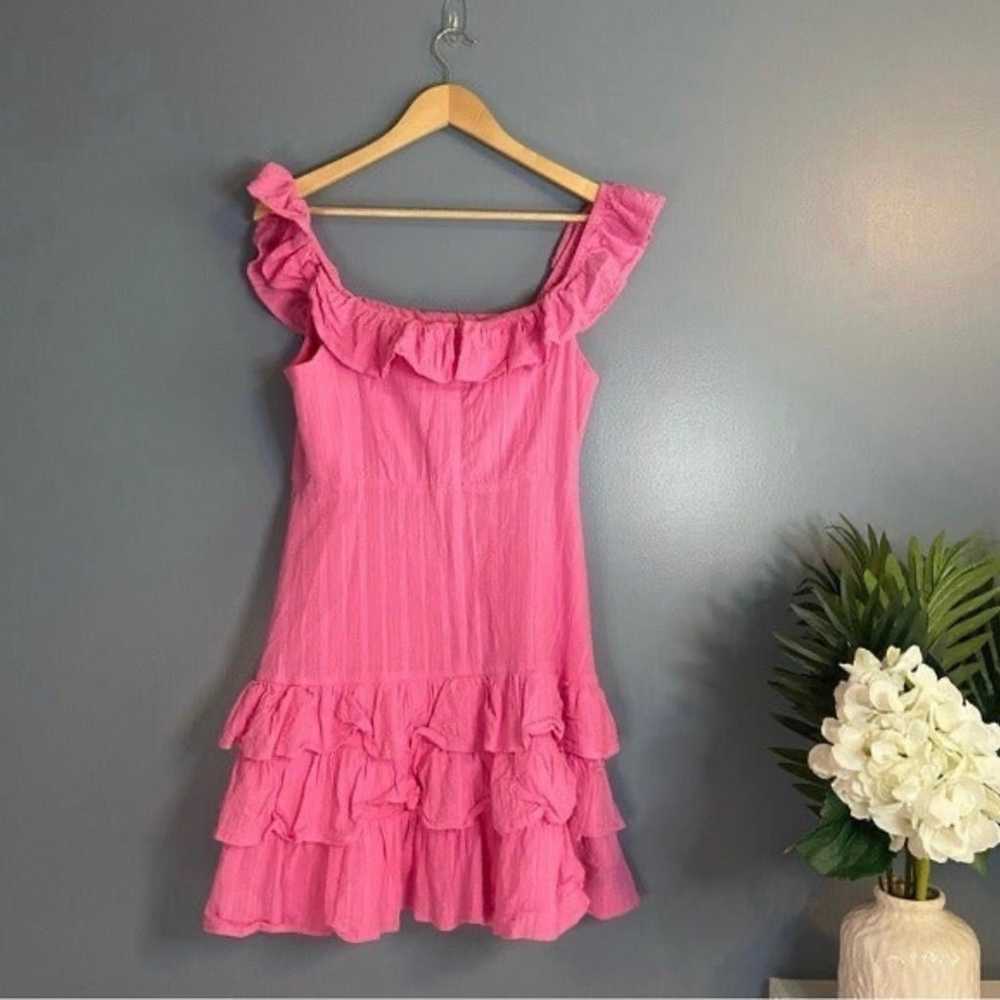 Pinch Barbie Bubblegum Pink Ruffle Mini Dress SZ … - image 6