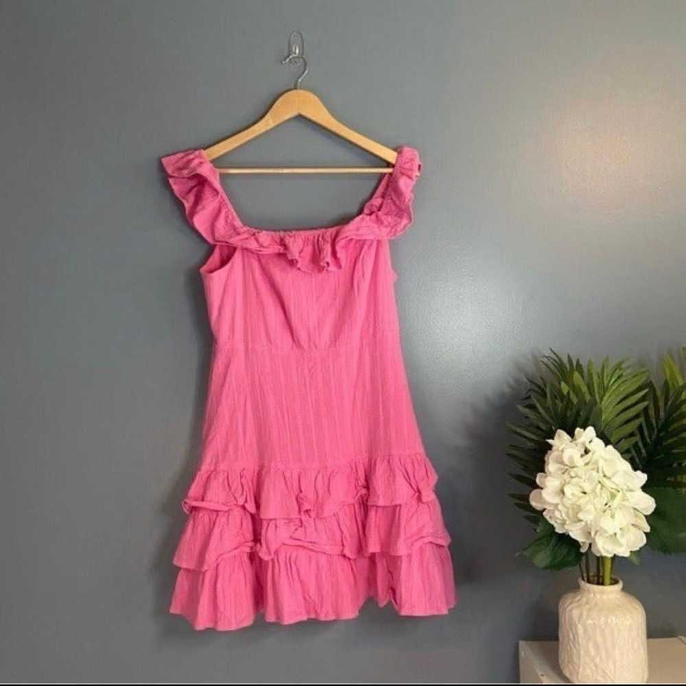 Pinch Barbie Bubblegum Pink Ruffle Mini Dress SZ … - image 7