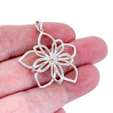 Vintage Thai Sterling Silver 925 Openwork Flower P