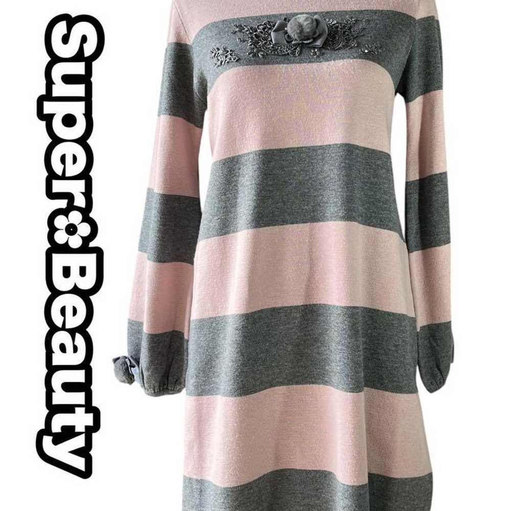 ⭐️Super Beauty Stripe Knit One-Piece Dress 42⭐️ - image 1