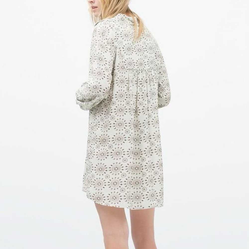 long sleeve flowy beige dress - image 3