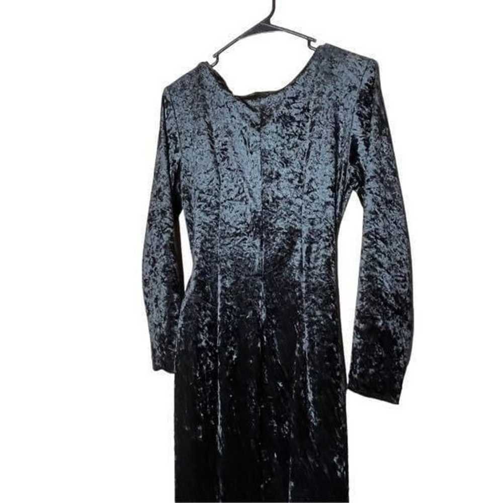 Vintage All That Jazz Black Crushed Velvet Wrap D… - image 10