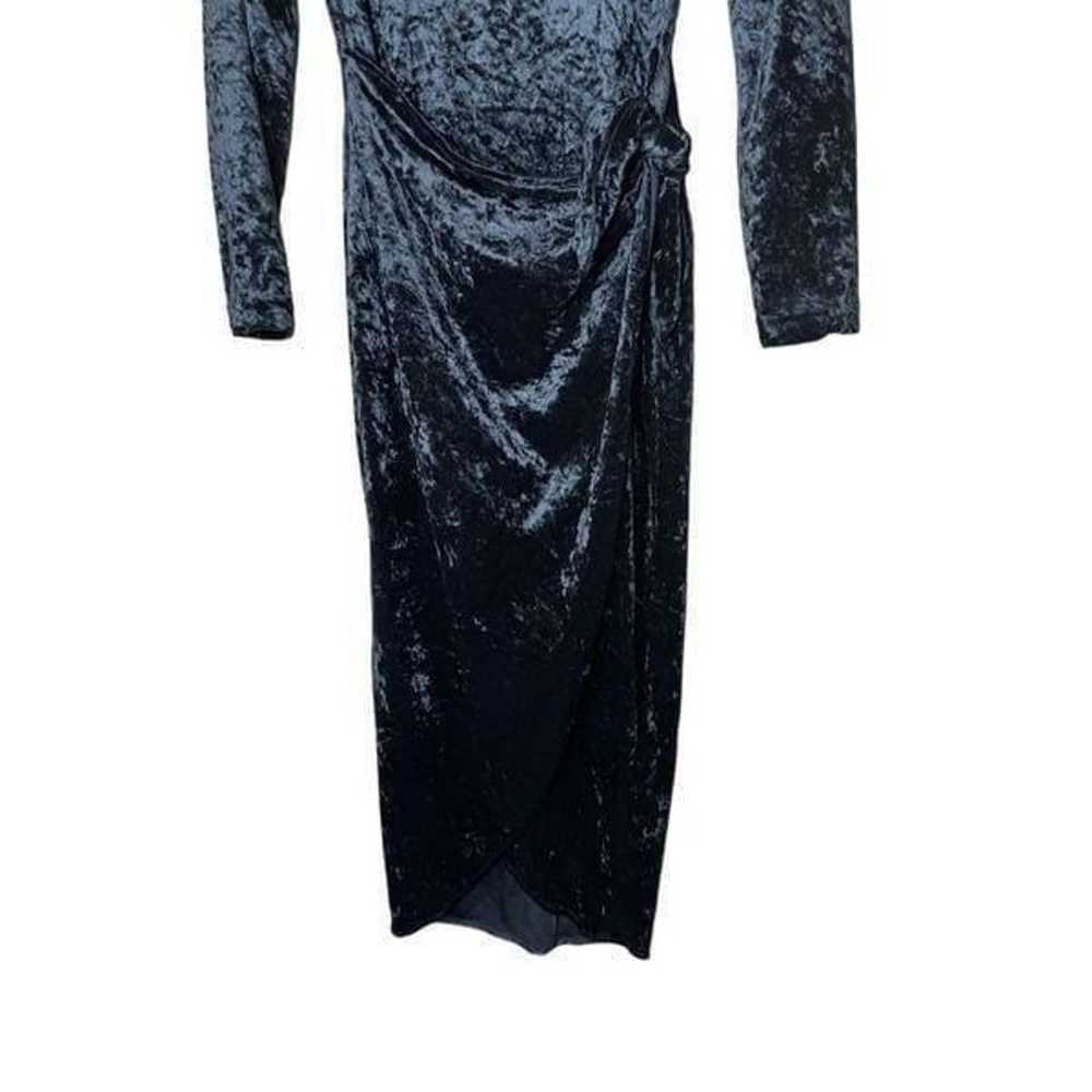 Vintage All That Jazz Black Crushed Velvet Wrap D… - image 3