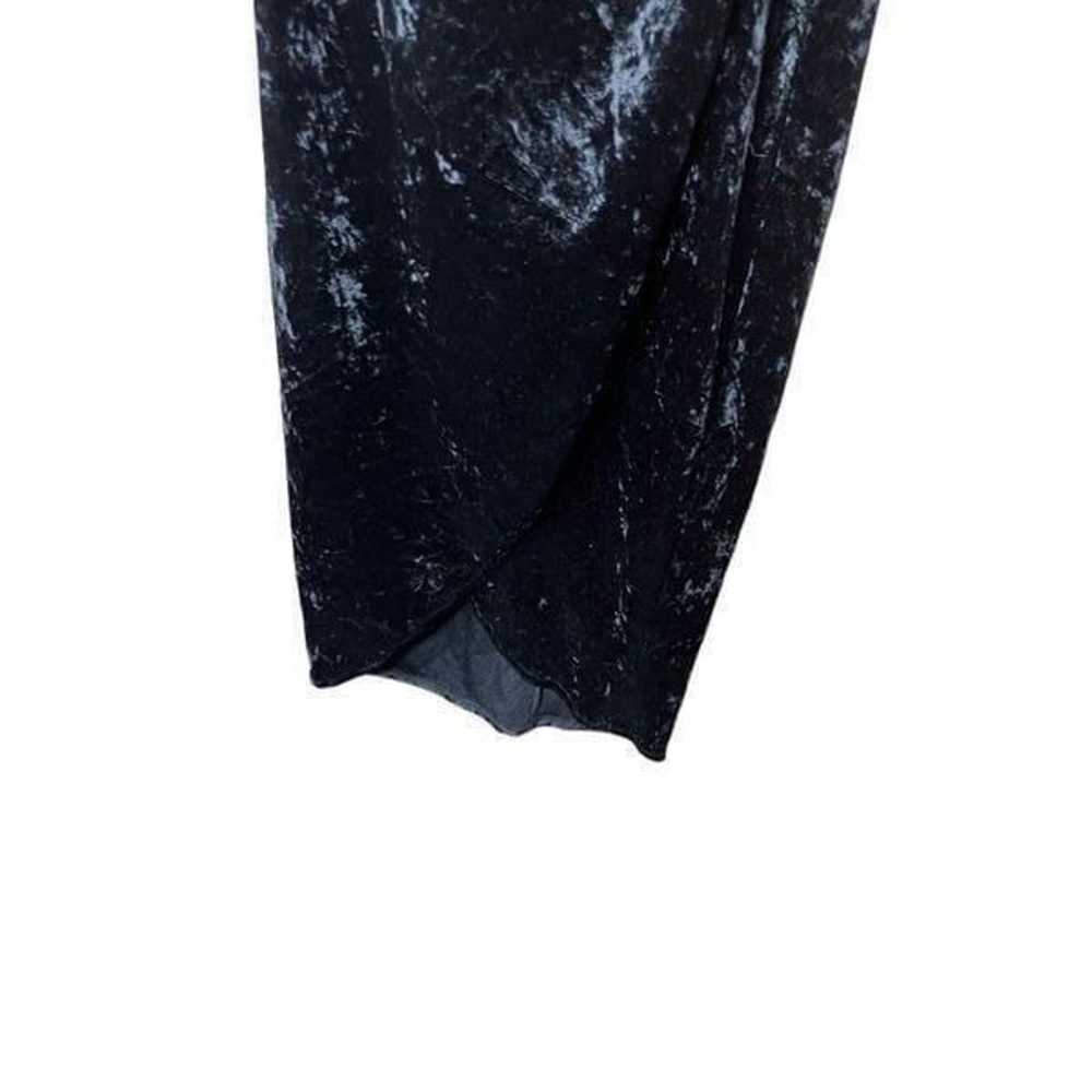 Vintage All That Jazz Black Crushed Velvet Wrap D… - image 4