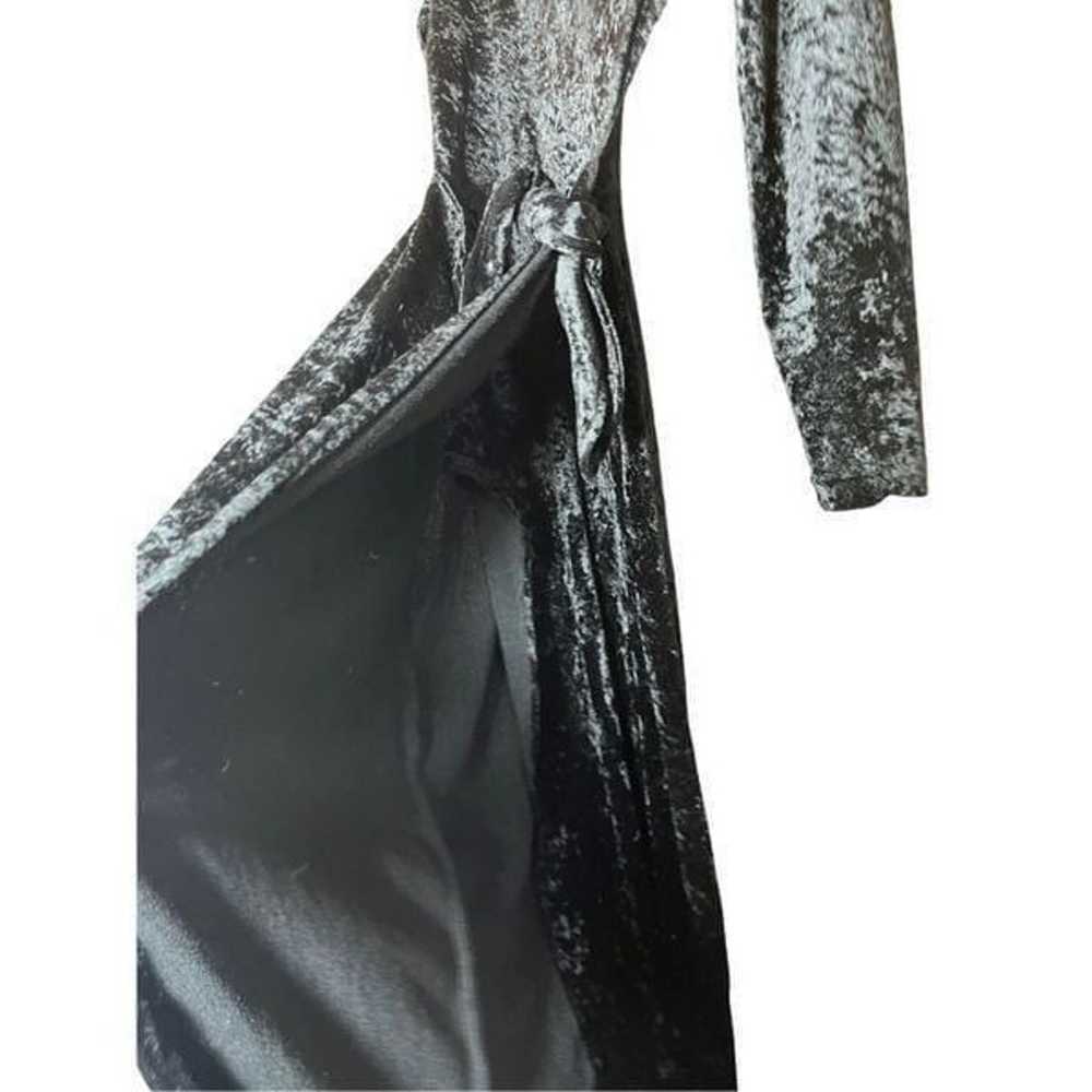 Vintage All That Jazz Black Crushed Velvet Wrap D… - image 6