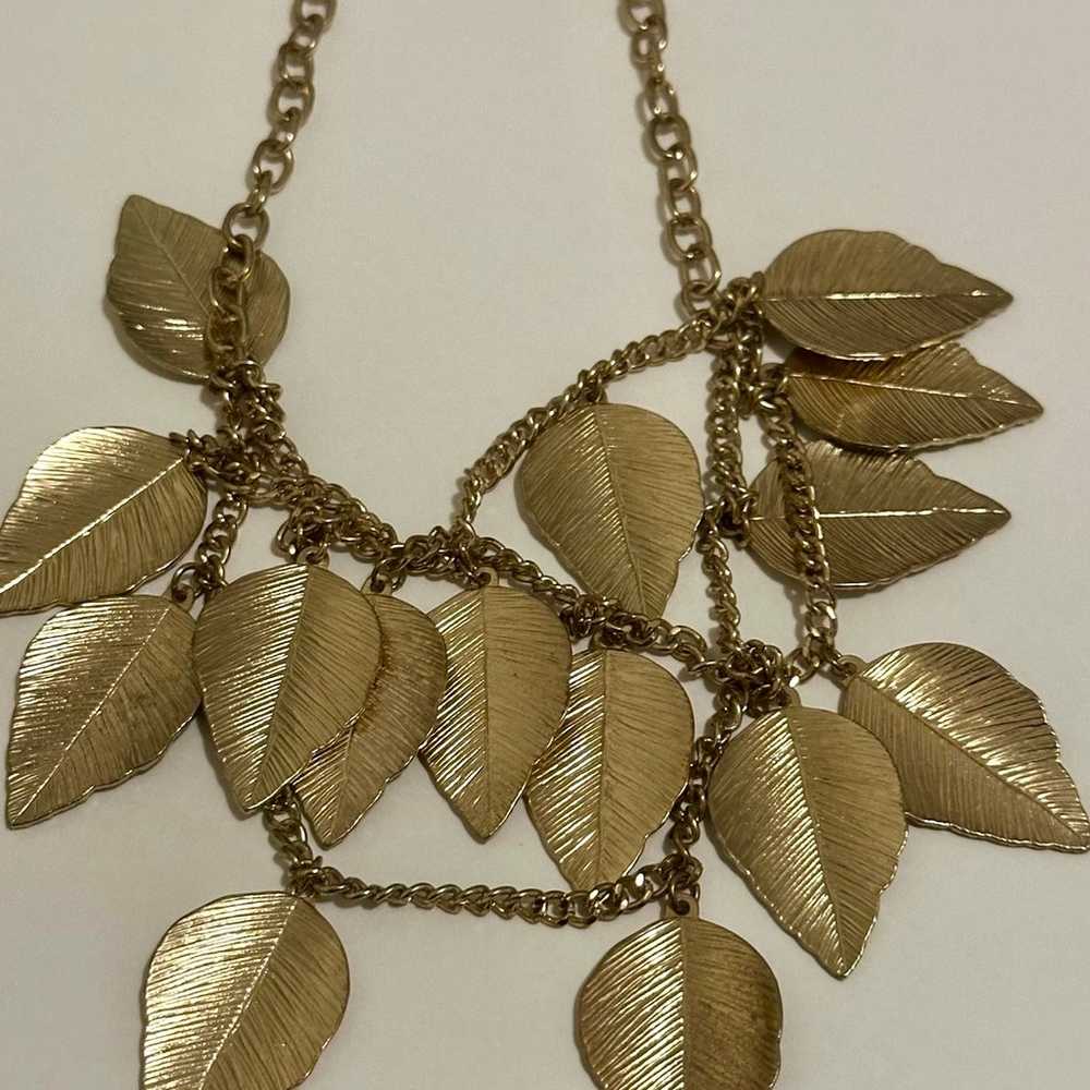 Gold-Toned Statement Necklace for Women - Vintage… - image 4