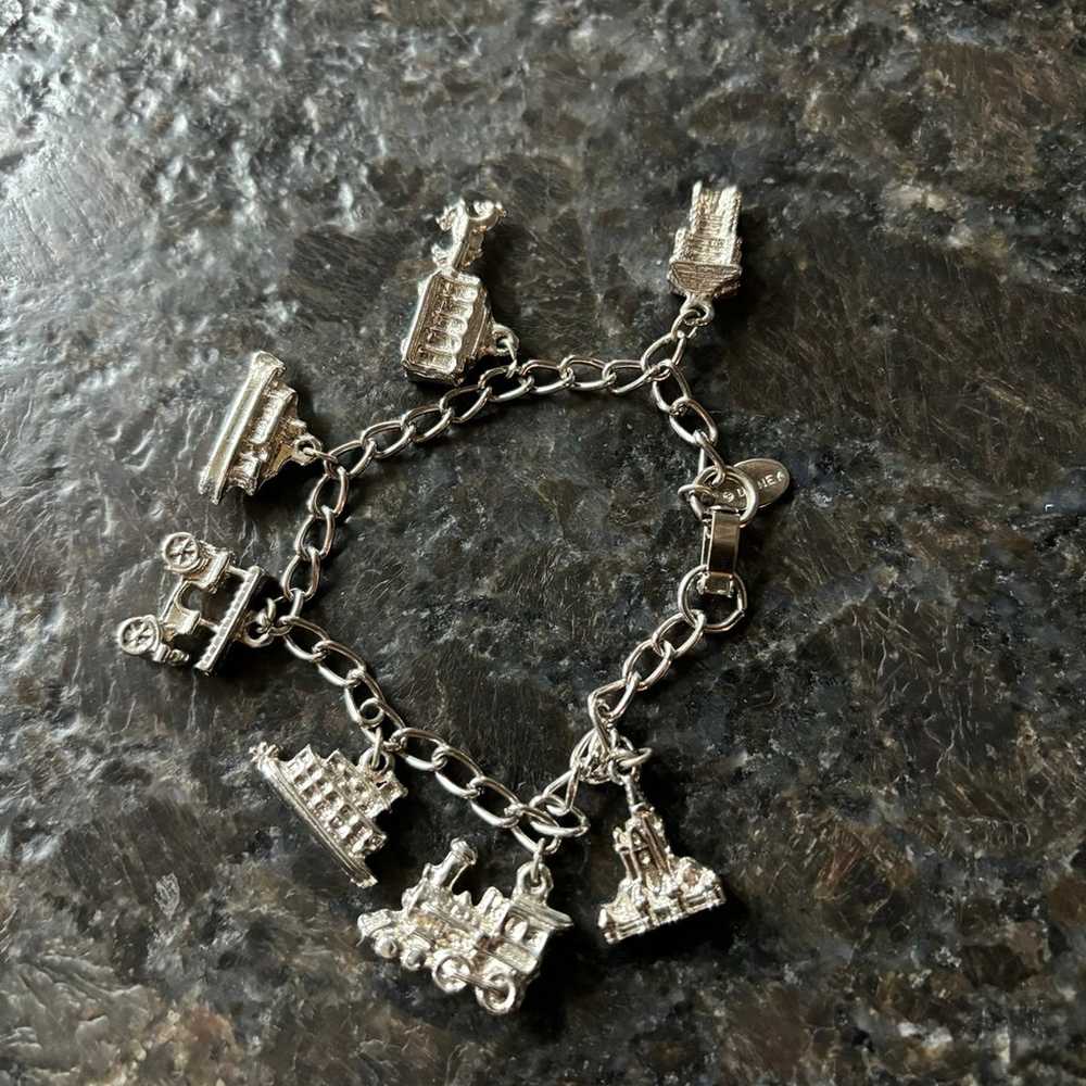 Disney vintage silver charm bracelet - image 1