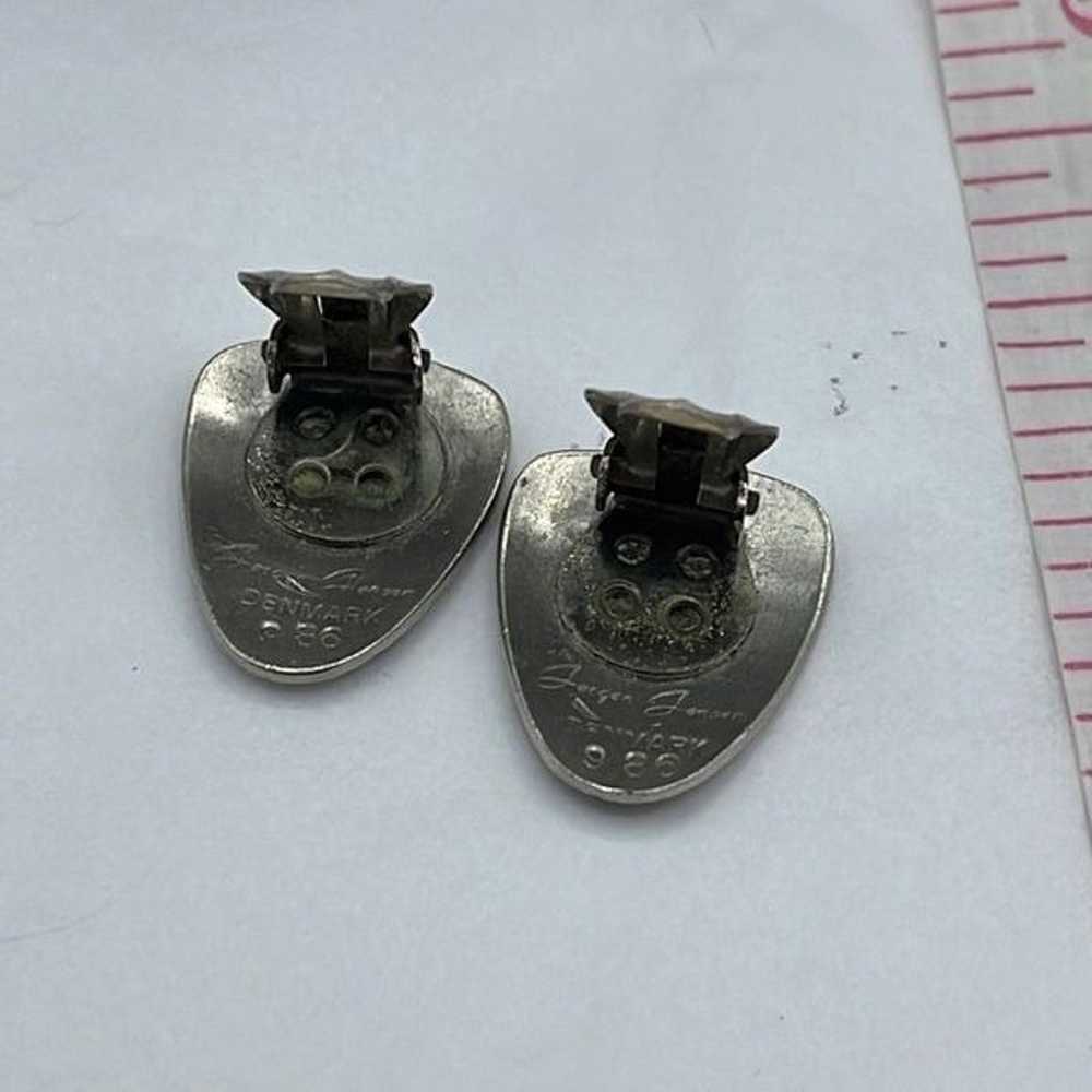 Jorgen Jensen vintage Denmark pewter earrings - image 4