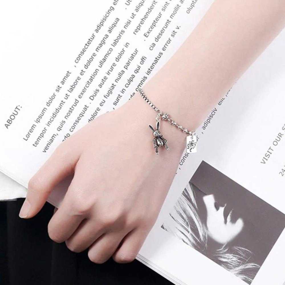 *NEW 925 Sterling Silver Vintage Rabbit Bracelet - image 2