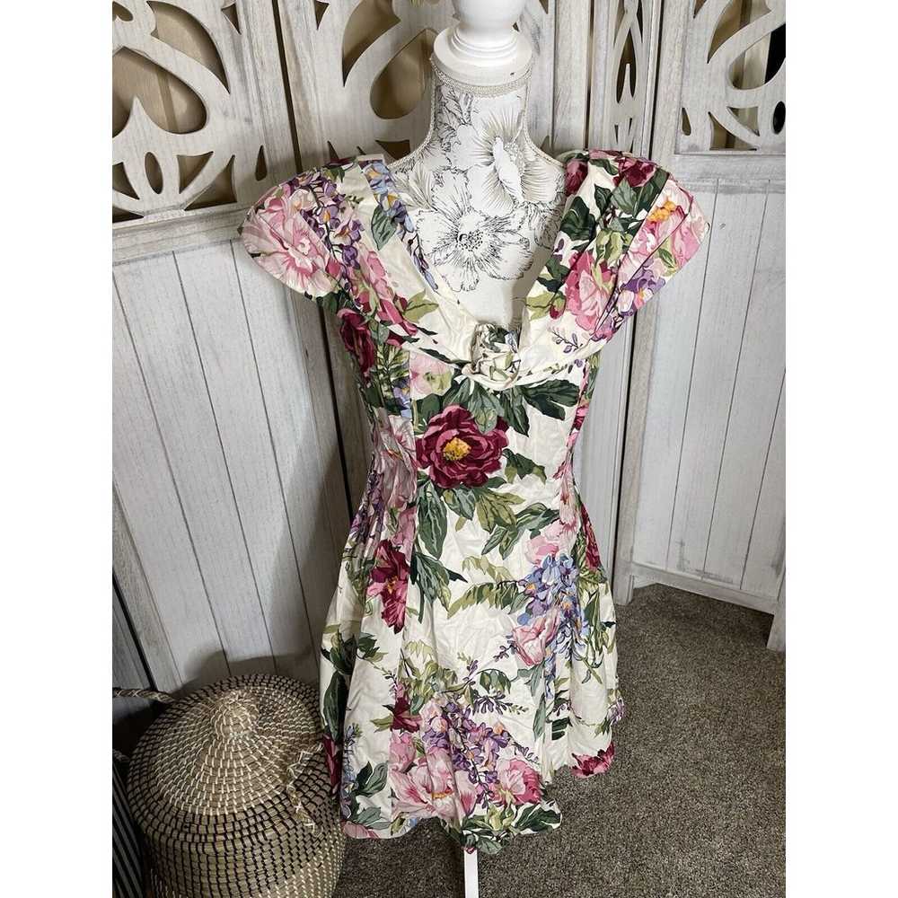 Vintage Y2k 90s Steppin Out Floral Cottage Core B… - image 1