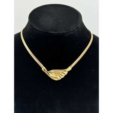 Vintage Napier 80s Herringbone Chain Choker Collar