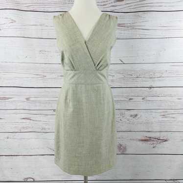 Banana Republic beige tan cross front sheath dress