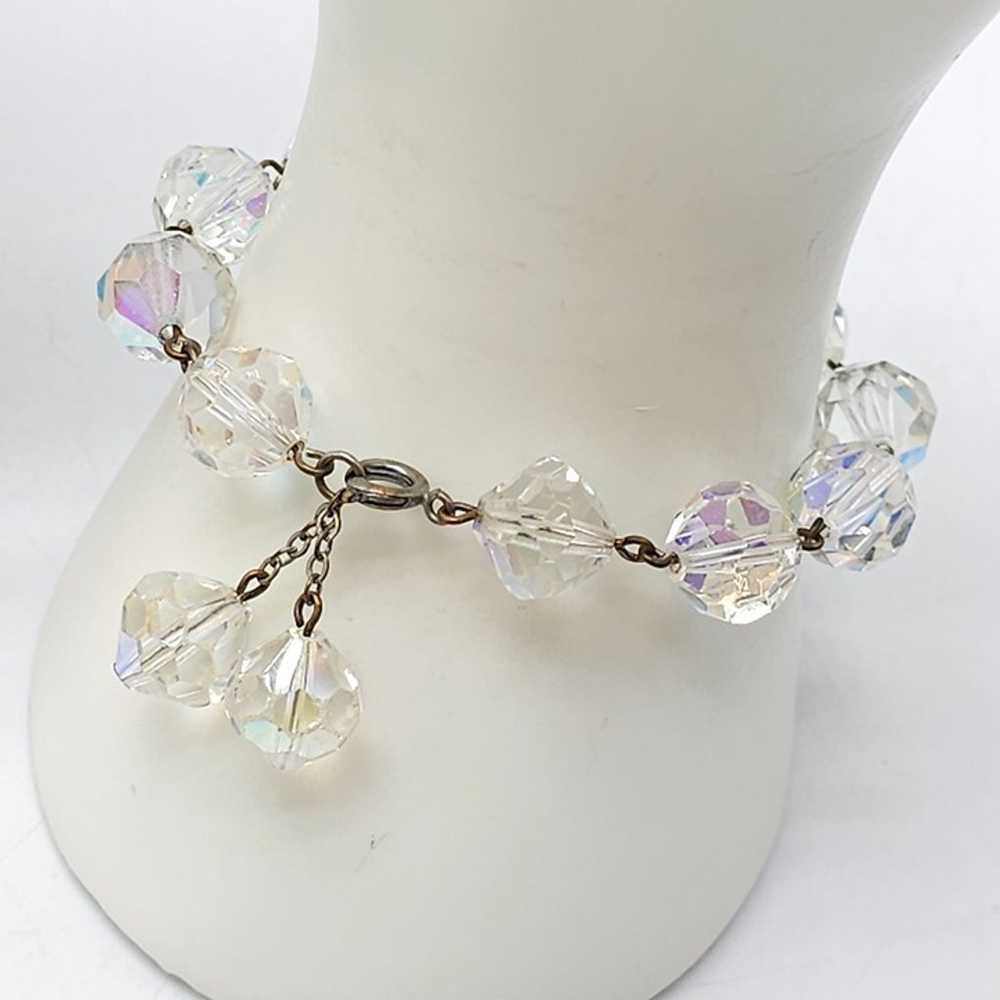 Vintage Clear Aurora Borealis Crystal Jewelry Set… - image 3