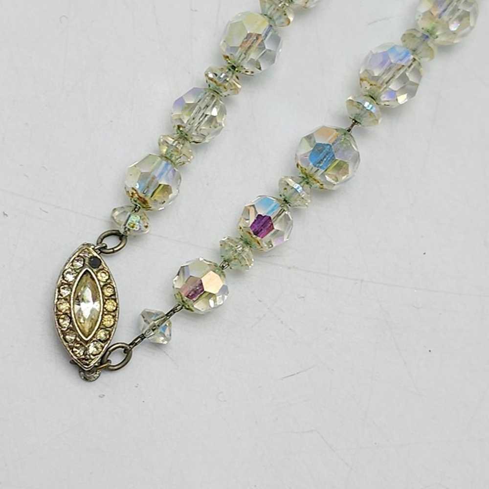 Vintage Clear Aurora Borealis Crystal Jewelry Set… - image 9