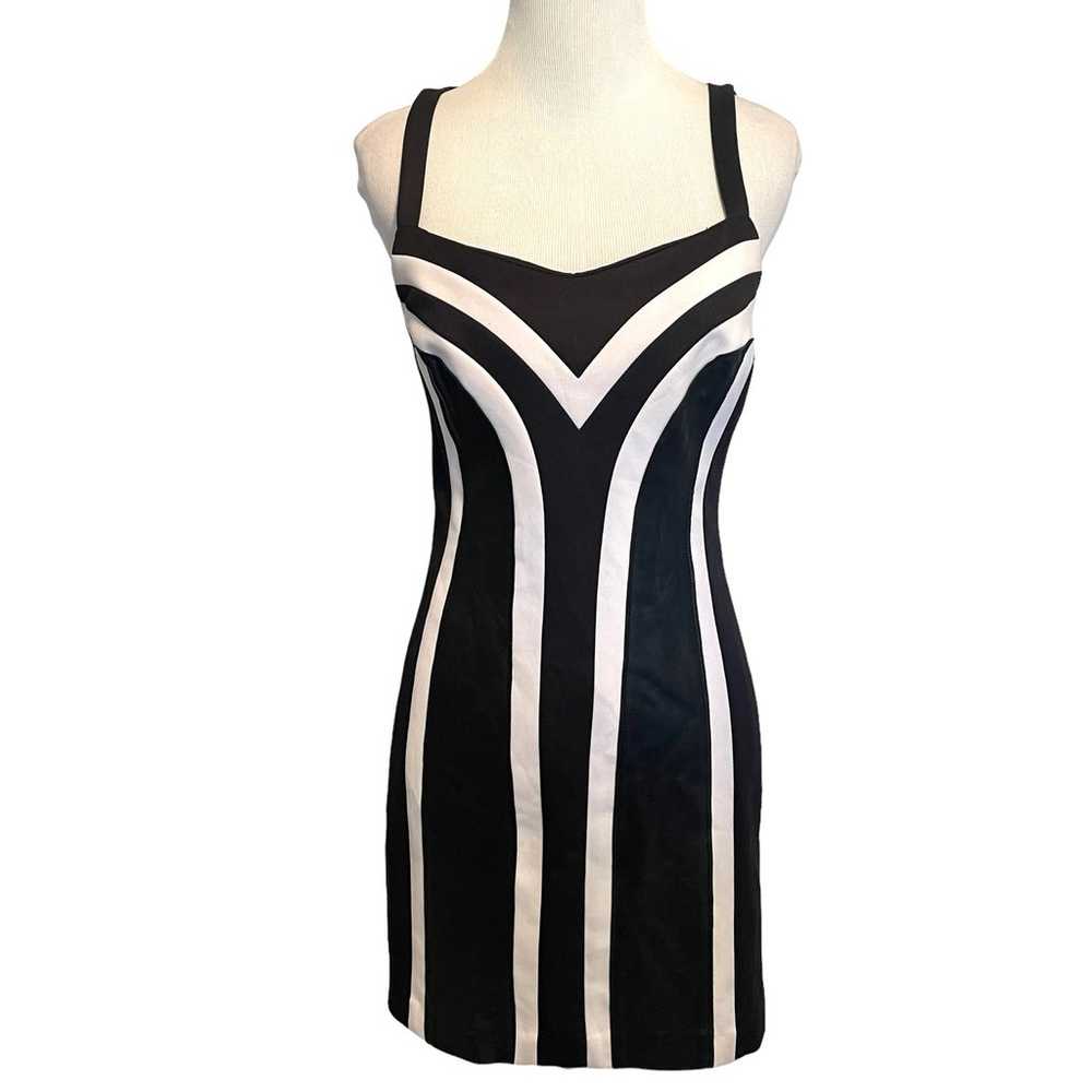 Susana Monaco Mini Fitted Dress Womens Size 4 Bla… - image 1