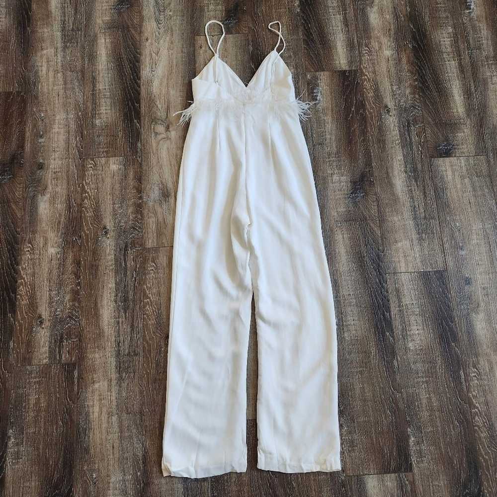 Saylor Krysta Jumpsuit White Sleeveless Small Fea… - image 7