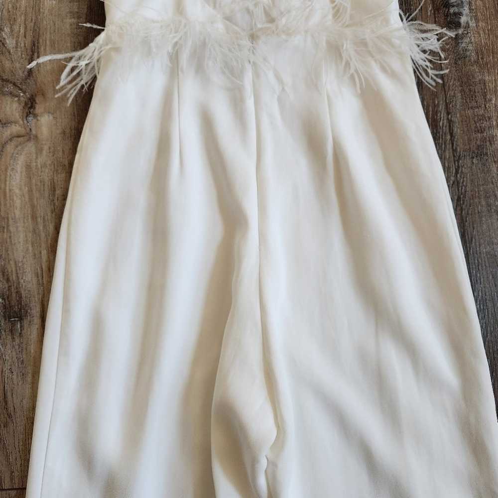 Saylor Krysta Jumpsuit White Sleeveless Small Fea… - image 9