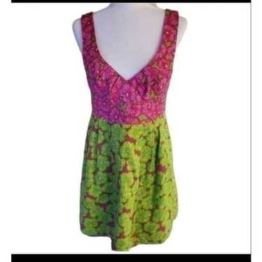 Nanette Lepore pink and green floral dress