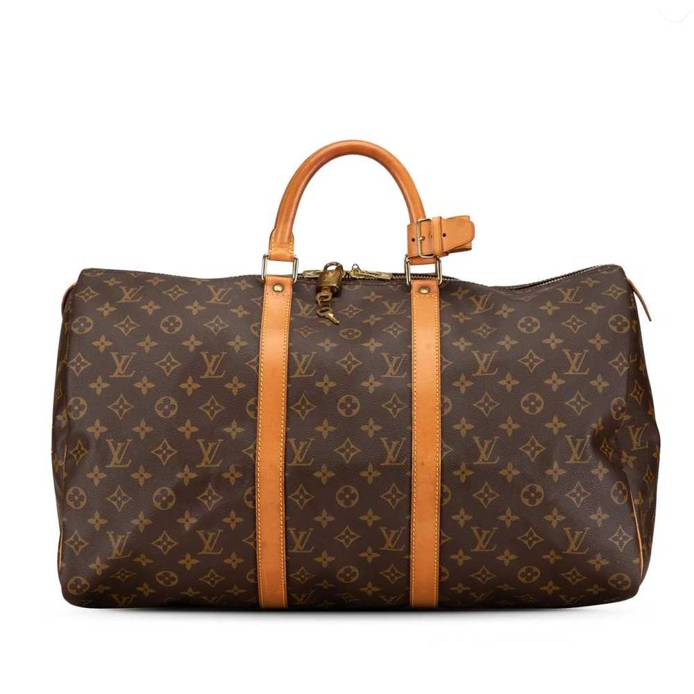 Louis Vuitton Keepall leather travel bag - image 1