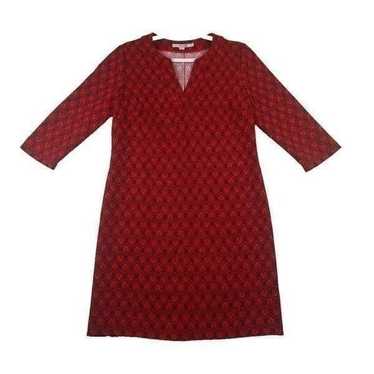 Boden Leaf Print Short Tunic Dress 3/4 Sleeve Wom… - image 1