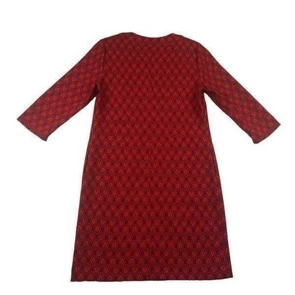 Boden Leaf Print Short Tunic Dress 3/4 Sleeve Wom… - image 2