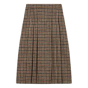 Celine Wool mid-length skirt