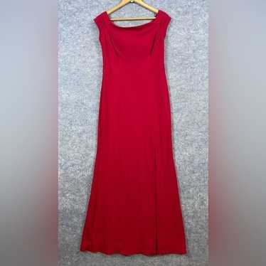 Lauren Ralph Lauren Maxi Dress 8 Red Fitted Forma… - image 1