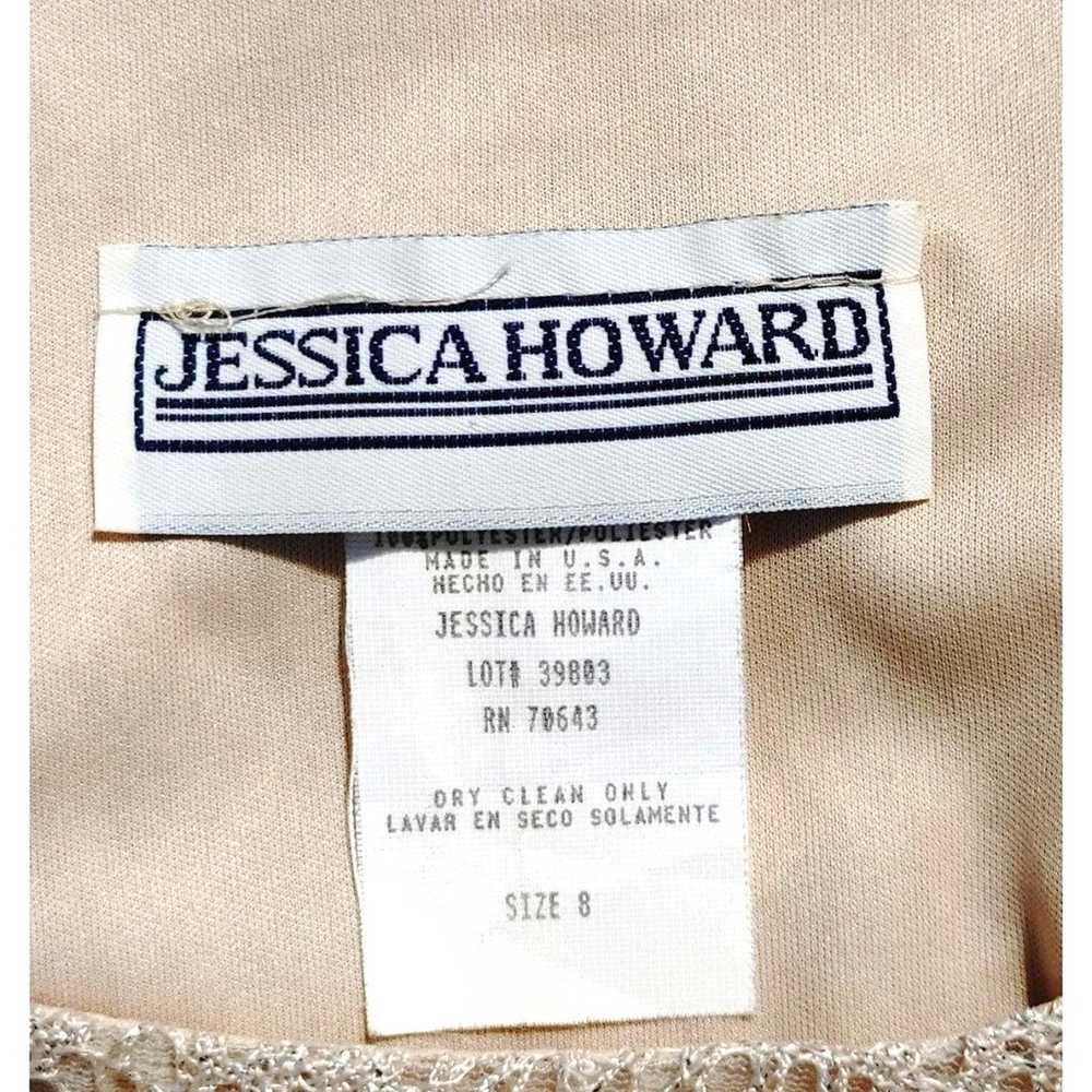 Vintage Jessica Howard long gold shimmer metallic… - image 4