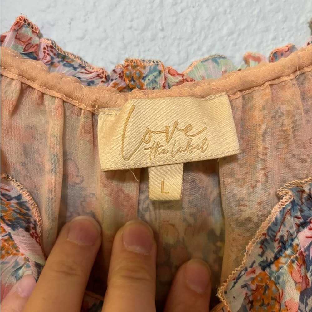 Love the Label Anthropologie Waterlilly Pink Flor… - image 10