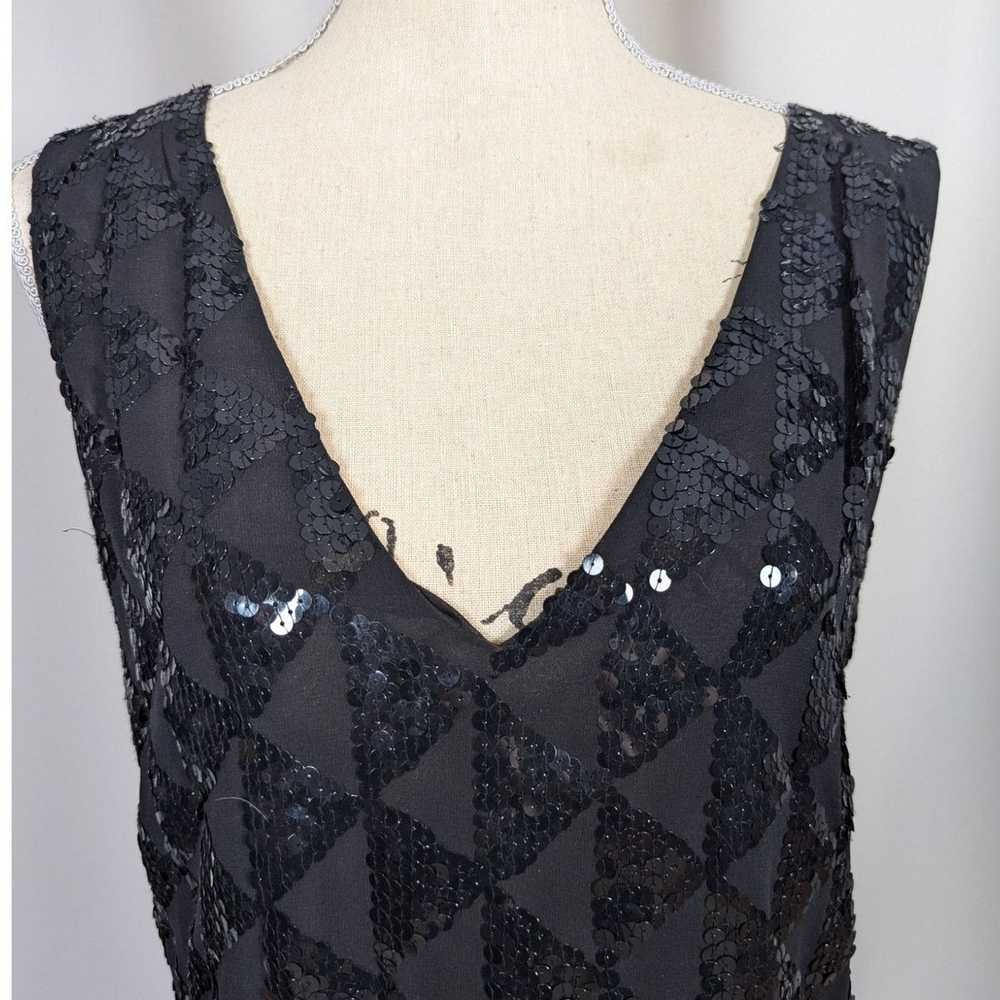 DKNY Vintage DKNY Silk Sequin Sheer Cami Tank Top… - image 6