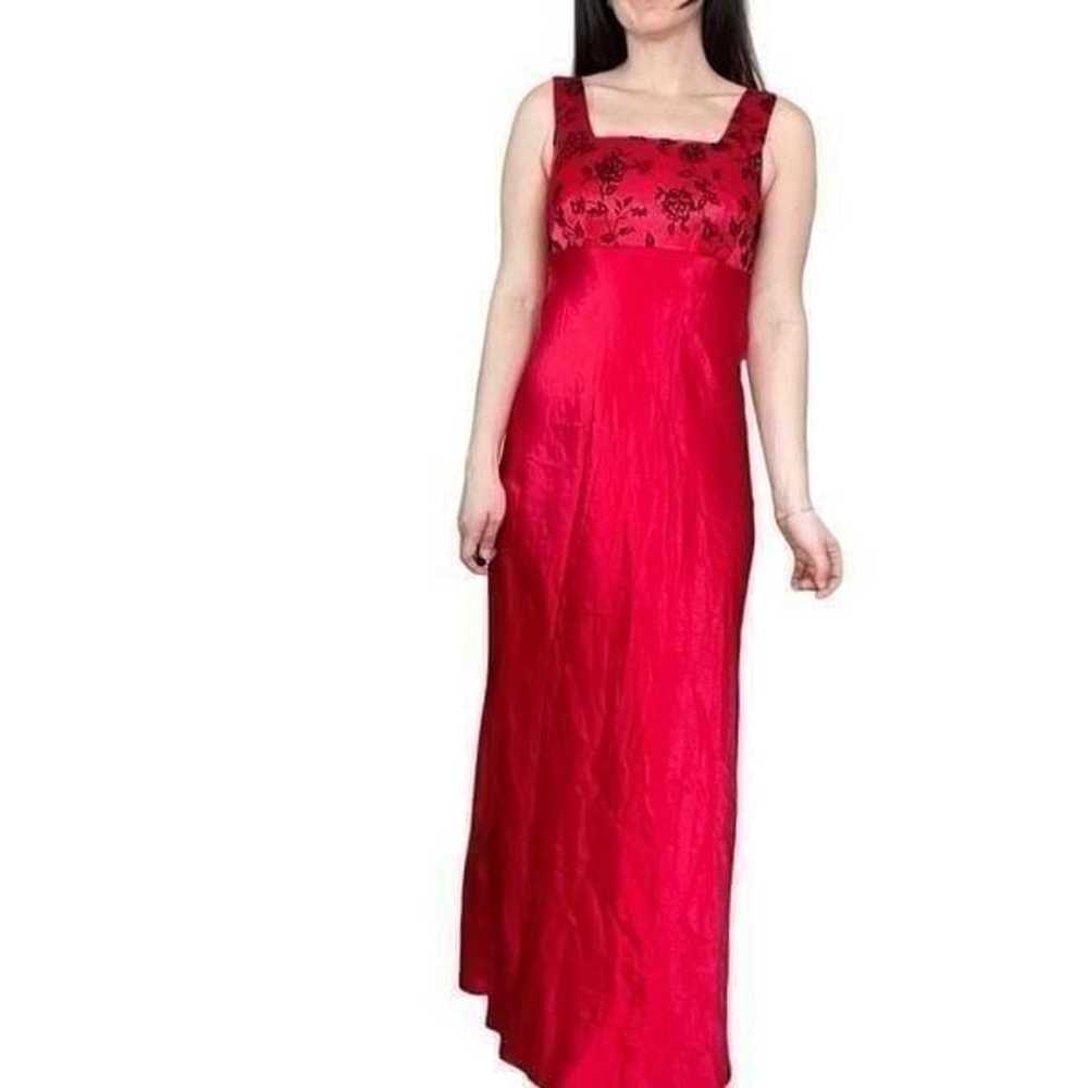 Vintage 80s Be creative Red Gown Evening Dress Sa… - image 10