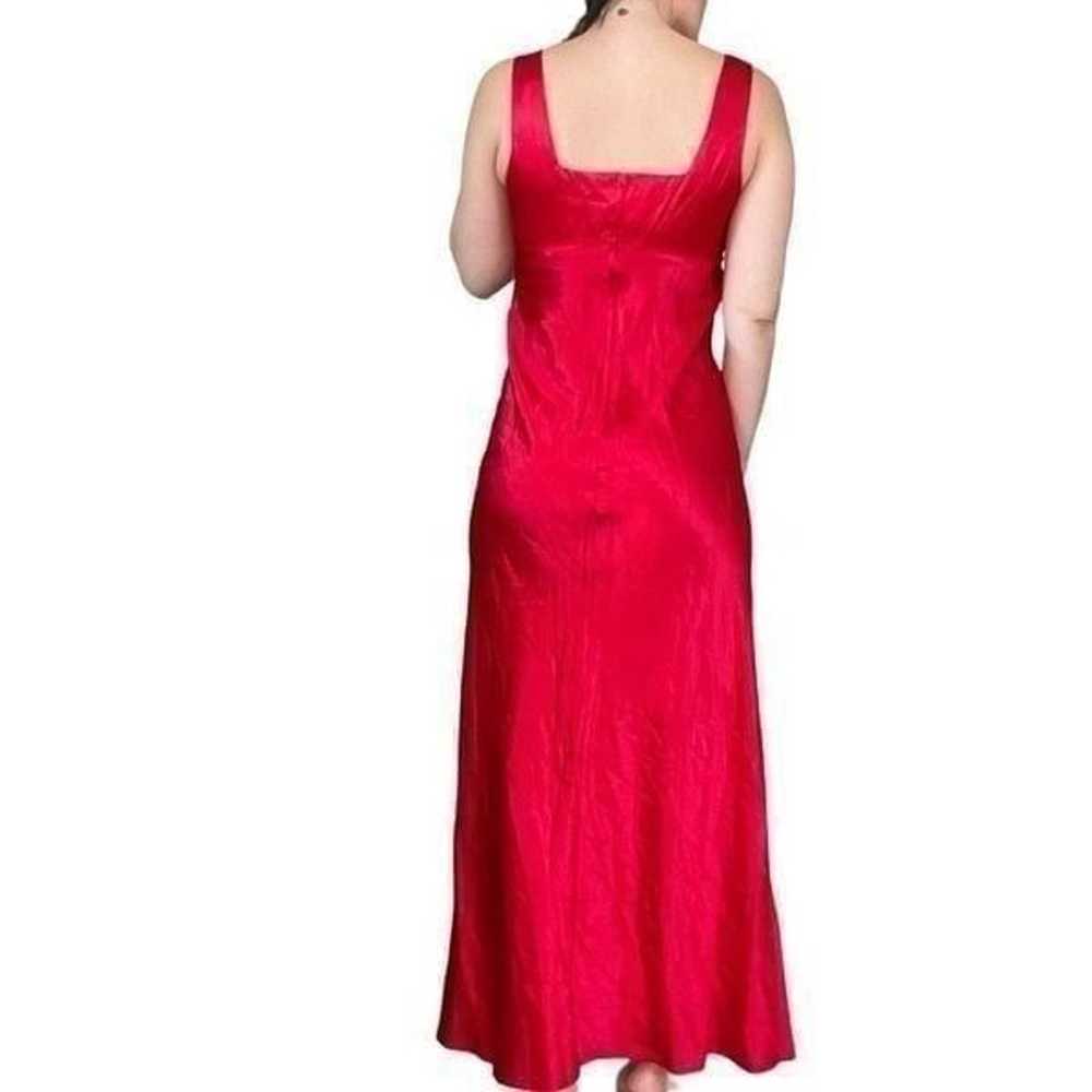 Vintage 80s Be creative Red Gown Evening Dress Sa… - image 3