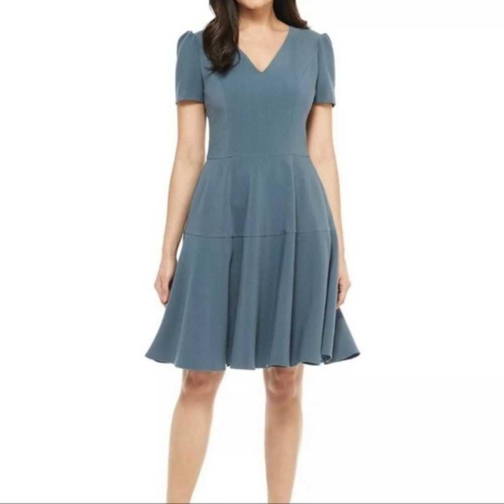 Gal Meets Glam Retro Blue Kate Fit & Flare Dress … - image 1