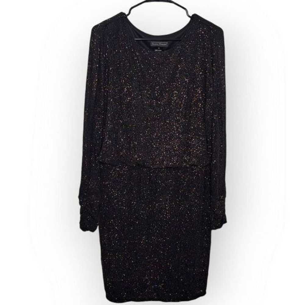 Jessica Howard Women's Glitter Blouson Sheath Dre… - image 1