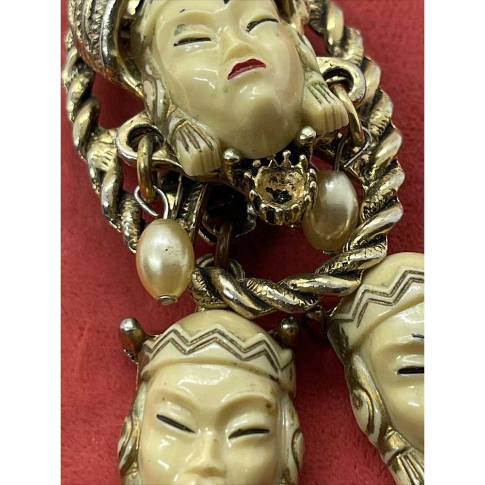 Vintage Necklace 21” Selro Selini Thai Goddess Fa… - image 7