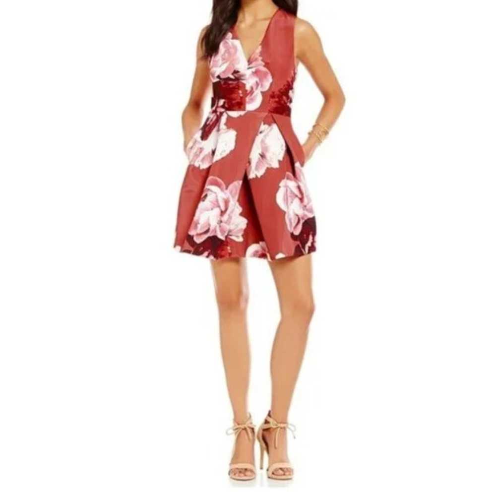 Keepsake The Label Floral Gone Girl Dress Pink Ro… - image 1