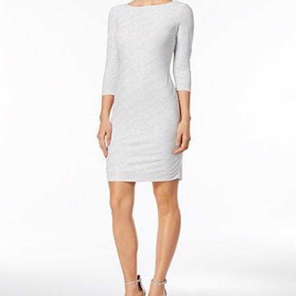 Calvin Klein Glitter Striped Sheath Dress - image 2